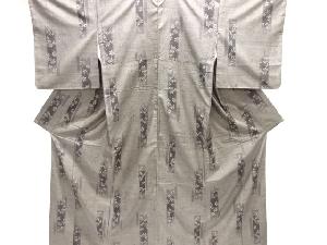 短冊に花模様織り出し本場泥大島紬着物(7マルキ)